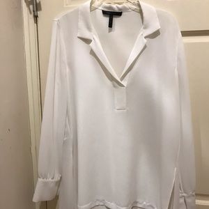 BCBG White Lightweight Top